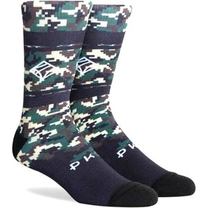 Dwyane Wade Camouflage Khaki Crew Socks, Size L (6-12)